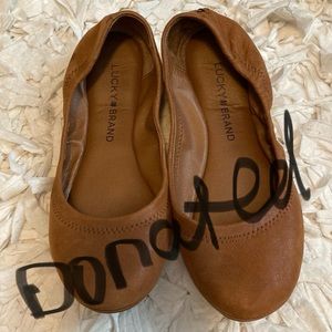 Lucky Brand flats sz 5.5 all leather 2 week listing, will be donated if not sold